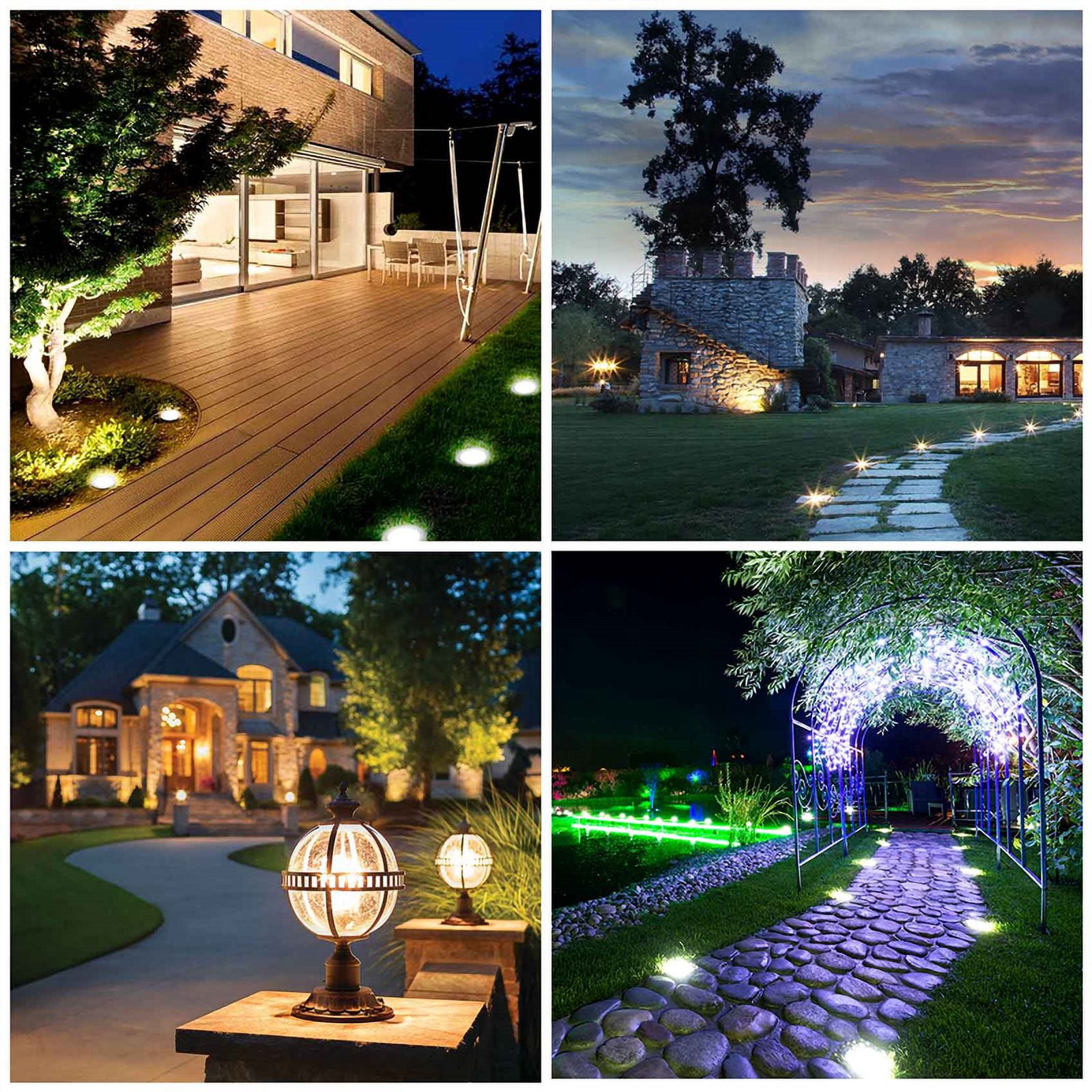 4 Pieces Replacement Solar Light Tops Outdoor Hanging Lantern Light Solar Light Parts Round Solar Lights Waterproof