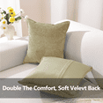 thumbnail image 4 of JIATER Pack of 2 Throw Pillow Covers Chenille Decorative Couch Pillow Covers,18x18,Khaki, 4 of 6