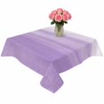 thumbnail image 2 of Purple White Ombre Table Cloth Waterproof Tablecloths, Modern Romantic Gradient Stripes Tablecloth Dining Table Cover for Kitchen Party Tabletop Outdoor, Square Tablecloth 54x54 Inch, 2 of 9