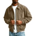 thumbnail image 2 of Gamivast Men's Corduroy Jackets Button Down Long Sleeve Shacket Tops Vintage Bomber Coat with Pocket Casual Fall Winter Outerwear Everyday Wear, 2 of 7