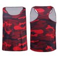 thumbnail image 4 of Raenseen Men's Muscle Tank Top Shirts Workout Sleeveless Camouflage Quick Dry Swim Vest Athletic Gym Red XXL, 4 of 9