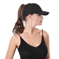 thumbnail image 1 of Gorra de Béisbol de de Caballo Alta para Mujer, Gorra Deportiva de de Secado Rápido y Rendimiento para Correr. Negro Talla Única, 1 of 5