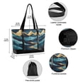 thumbnail image 2 of FORMRS Canvas Laptop Tote Bag for Women with 15.6" Computer Compartments Shoulder Handbag, Dark Mountains, 2 of 7