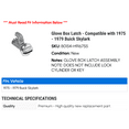 thumbnail image 2 of Glove Box Latch - Compatible with 1975 - 1979 Buick Skylark 1976 1977 1978, 2 of 2