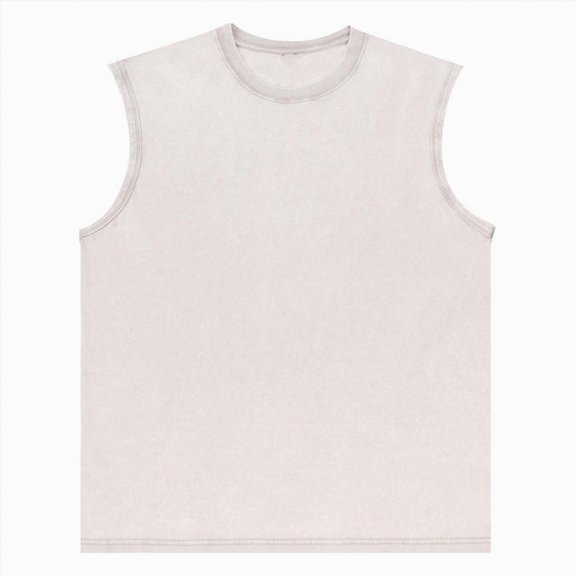 Hessimy Men's Active Muscle Sleeveless Tank Top Workout Shirt(Beige,XL)