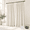 Ivory Cream-40"W x 90"L (Pack of 2), variant on Modern Cream Blackout Curtawith Matte Polished Finish Tailored Pinch Pleated Plain Linen Texture Drapes For Bedroom Floor To Ceil