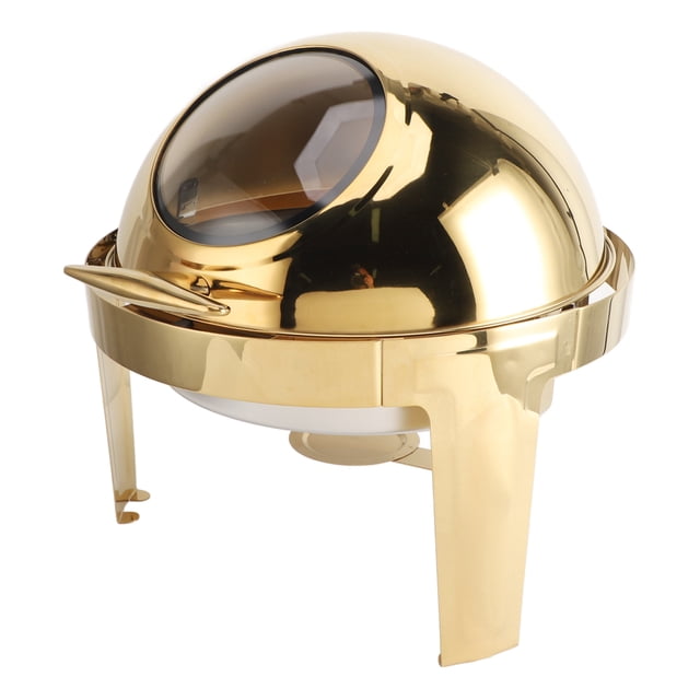 Ensemble de Buffets à Réchaud en Acier Inoxydable, Ensemble de Réchaud Rond de 6 L pour Traiteur avec Plateaux Alimentaires, Couvercle et Porte-Alcool, Réchauds Améliorés et Ensembles de Réchauds de Buffet pour Cuisine, Fête, Banquet