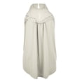 thumbnail image 3 of Pompotops Hauts Sans Manches Décontractés pour Femmes à Épaules Dénudées en Dentelle Coupe Régulière Hauts Chemise à Col en V, 3 of 5