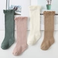 thumbnail image 1 of Calcetines de verano para bebés, calcetines hasta la rodilla transpirables para niños, medias largas para niños, calentadores de piernas para bebés de alta elasticidad, 1 of 5