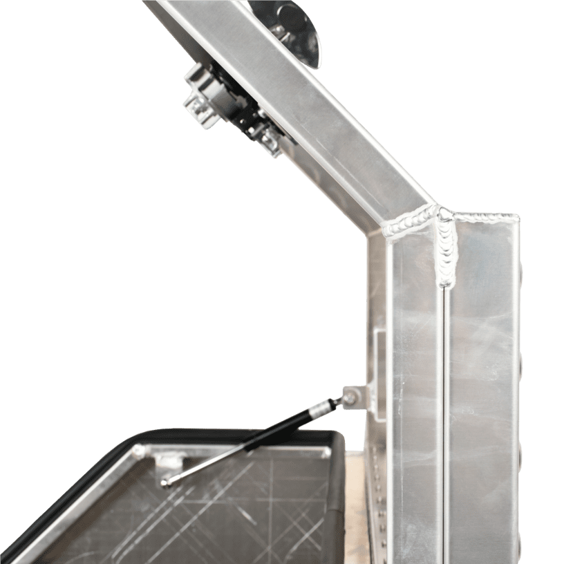 Aluminum Side Mount Semi Truck Tool Box with Saddle Step&Lock+Key 25"x28"x30"