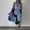 Blue, variant on QUNYINEY Casual Spring Dresses for Women Sleeveless Floral A-Line Dress Flowy Empire Waist Crew Neck Maxi Sundress