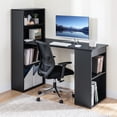 thumbnail image 2 of 48" Computer Desk with 4-Tier Bookcase, Modern Reversible Home office Desk Writing Desk for Small Spaces, Black, 2 of 10