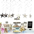 thumbnail image 4 of Decoraciones colgantes en espiral BEISHIDA Silver Star, paquete de 15, 4 of 5