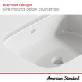 thumbnail image 3 of American Standard 1607.000 Aspirations 20" Rectangular Vitreous China Undermount Bathroom, 3 of 7