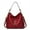 Burgundy, variant on LEZMORE Satchel Purses and Handbags for Women Shoulder Tote Bags Wallets Black 2pcs
