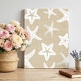 thumbnail image 2 of Canvas Wall Art, Coastal Starfish Framed Canvas Prints for Living Room Bedroom, Beige Nautical Vintage Marine Life Extra Large Gallery Wrapped Wall Decor for Home Office, Gifts, 24"x36" Ship Next Day, 2 of 9