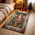 thumbnail image 4 of Cififendec Oversized Christmas 3D Visual Area Rug, 31.5"×19.68", Vintage Santa Themed Embossed Floor Mat for Xmas Living Room Floor Laying, 4 of 7