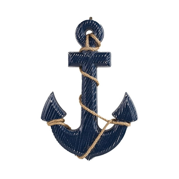 OUSITAID OUSITAID Nautical Wooden Anchor with Rope Decor Wall Mounted  Design Durable Long Lasting Best Decoration for Room Coffee Shop 