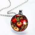 thumbnail image 2 of Fruit Women's Glass Circular Pendant Necklace, 2 of 5