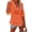 1# Orange, variant on Women's V-Neck Hooded Beach Cover Up 2026 Lightweight Gauze Hoodie Shirts Loose Drawstring Pullover Tops with Pocket Hot Pink S