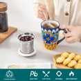 thumbnail image 2 of Vancasso Tea Mug with Infuser and Lid, 18 oz Loose Leaf Tea Cup with Strainer, Ceramic Coffee Mug for Tea, Coffee, Microwave & Dishwasher Safe, 2 of 10