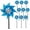 Blue, variant on 10 Pack Reflective Pinwheels with Stakes, Extra Sparkly Pin Wheel for Garden Decor, Bird Repellent Devices Deterrent to Scare Birds Away from Yard Patio Farm, Blue