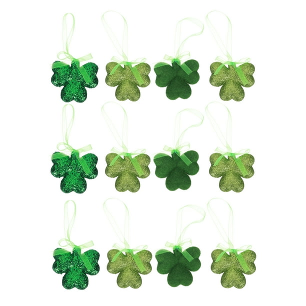 24pcs Day Patrick Foams Shamrock decorativo colgante para la decoración del partido