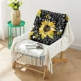 thumbnail image 2 of Floral Sunflower Pattern Floor Pillow&nbsp;– 22x22 Inch Boho Cushion, Bright & Cheerful, Plush for Yoga & Home Decor, 2 of 7