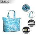 thumbnail image 3 of Vintage Nautical Shoulder Bag - Durable Beach Tote with Starfish & Coral Pattern, Secure Zipper & Multiple Pockets for Work or Travel, 3 of 5
