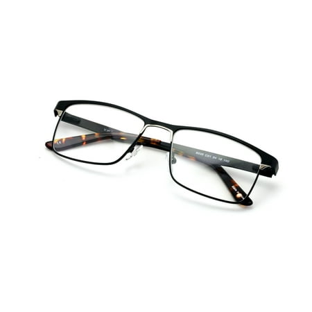 Men Rectangular Stainless Steel Glasses Frame/w Anti Blue Ray Lens - Computer Glasses - Blocker