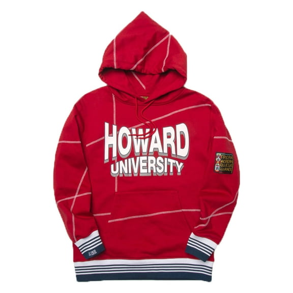 AACA Howard University Heavyweight HBCU Pride Hoodie, Men's Retro Pullover with Contrast Stitching