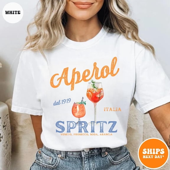 Retro Aperol Spritz T-shirt, Social Club T-shirt, Aperol Spritz Bachelorette T-shirt, Campari Aperol Spritz Cocktail T-shirt, Gift for Her.