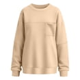 thumbnail image 5 of Horkkom Sweatshirt for Women Casual Loose Pullover Tops Oversized Crew Neck Soft Fall Sweatshirt with Pocket L, 5 of 5
