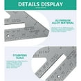 thumbnail image 6 of Ckraxd Carpenter's Measuring Ruler 90° 45° Triangle Ruler Tool - Multi-functional Woodworking Square, Durable Aluminum Angle Finder for Accurate Measurements, 6 of 9