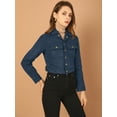 thumbnail image 4 of INSPIRE CHIC Veste Moto Courte en Faux Suède à Col Rabattu pour Femmes, 4 of 6