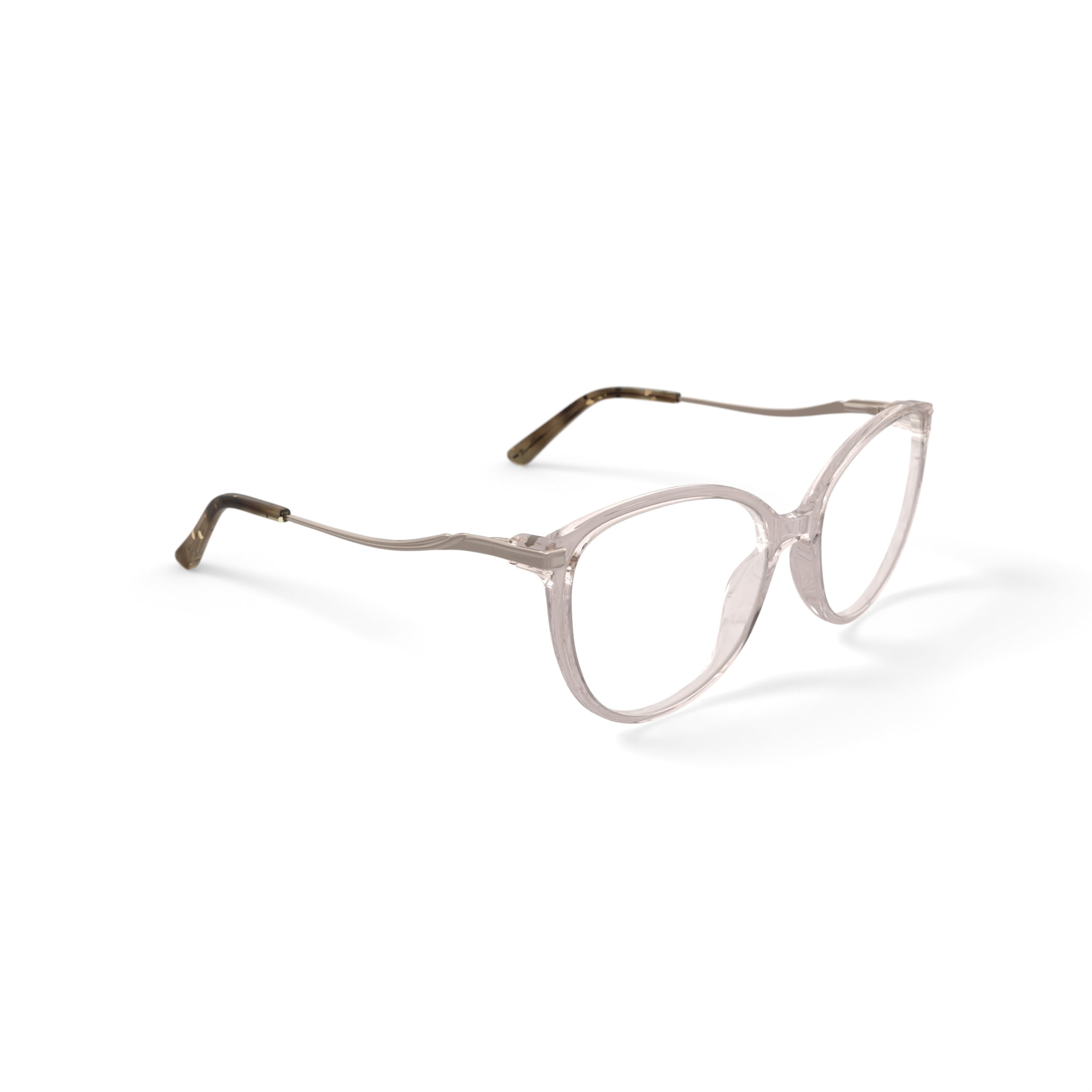 Sophia Loren Women’s H05Z Round Prescription Eyeglasses with Case, Champagne