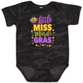 thumbnail image 3 of Inktastic Little Miss Mardi Gras with Crown and Dots Girls Baby Bodysuit, 3 of 5