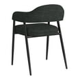 thumbnail image 3 of Contemporary Fabric and Metal Dining Chair Set of 2 Charcoal and Black, 3 of 8