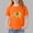 Orange, variant on Avrnliq Girls Orange 100% Cotton Kids T-Shirt Abstract Elephant Line Art Fade-Resistant Crew Neck Short Sleeve Casual Tee (2-13Y),Size 7-8 T