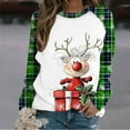 thumbnail image 6 of Levmjia Christmas Sweater for Women Crewneck Sweatshirt Women's Christmas Trendy Printed Round Neck Long Sleeved Top Loose Fitting Sweater, 6 of 6