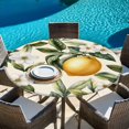 thumbnail image 5 of Lemon Floral Round Tablecloth 45-54 Inch Round Fitted Table Cloth with Elastic Edge, Watercolor Country Summer Spring Fruit Waterproof Table Cover Protector for Outdoor Picnic Party Dining, 5 of 6