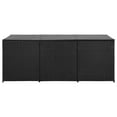 thumbnail image 2 of vidaXL Garden Storage Box Poly Rattan 180x90x70 cm Black, 2 of 5