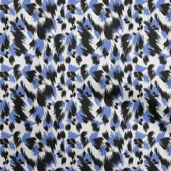 oneOone Polyester Spandex Medium Blue Fabric Animal Skin Sewing Material Print Fabric By The Yard 56 Inch Wide-IE