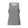 thumbnail image 4 of Easygdp Houndstooth Black And White Men's Tank Top, Sleeveless Muscle T Shirts, Breathable, Quick-Dry, Loose for Gym, Running, Fitness - 3X-Large, 4 of 9
