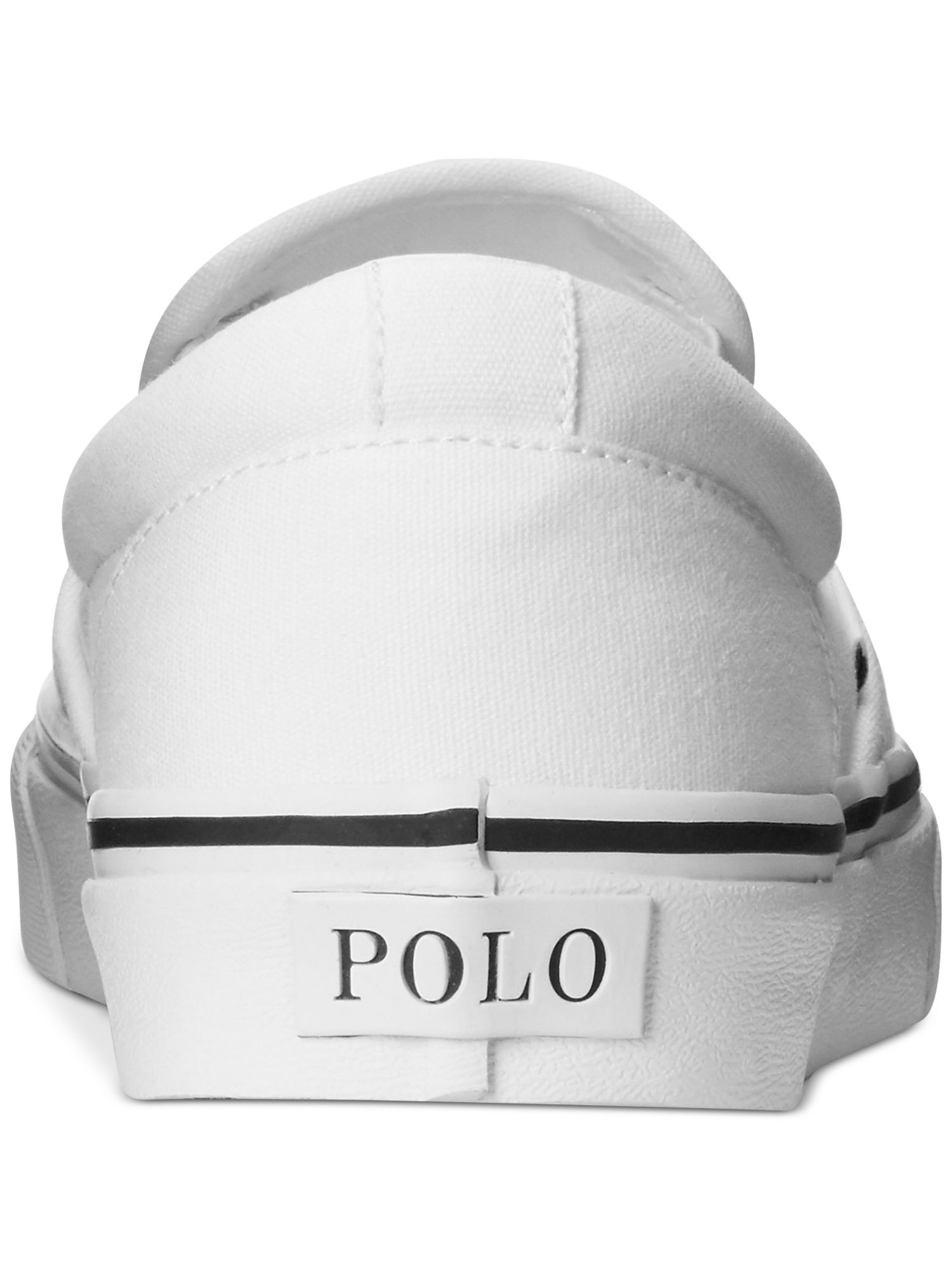 POLO RALPH LAUREN Mens White Logo Padded Keaton Round Toe 