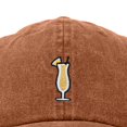 thumbnail image 2 of Dalix Pina Colada Embroidered Cap Cotton Baseball Cute Cool Dad Hat Womens in Washed Orange, 2 of 5