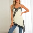 thumbnail image 2 of GEWSEY Lace Camisole Women Satin Tank Long Top Sleeveless Spaghetti Strap Silk Cami Shirt Asymmetrical Slip Dress Fashion (Rose Gold, S), 2 of 9