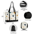 thumbnail image 2 of FORMRS Canvas Laptop Tote Bag for Women with 15.6" Computer Compartments Shoulder Handbag, Beige Simple Shapes, 2 of 7