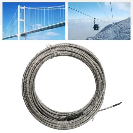

Miumaeov 304 Stainless Steel Wire Rope 5/16 Coil Wire Rope Wire Cable Zipline Rope with 7495lbs Breaking Strength for Strapping Traction Tensioning Architectural Use