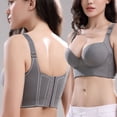 thumbnail image 3 of Sujetador ajustable con copa completa y siete pechos de talla grande para mujer, sin aros de acero, con parte superior fruncida, 3 of 5